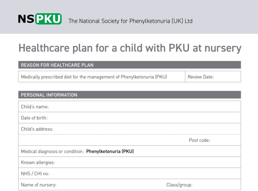NSPKU Nursery Health Care Plan